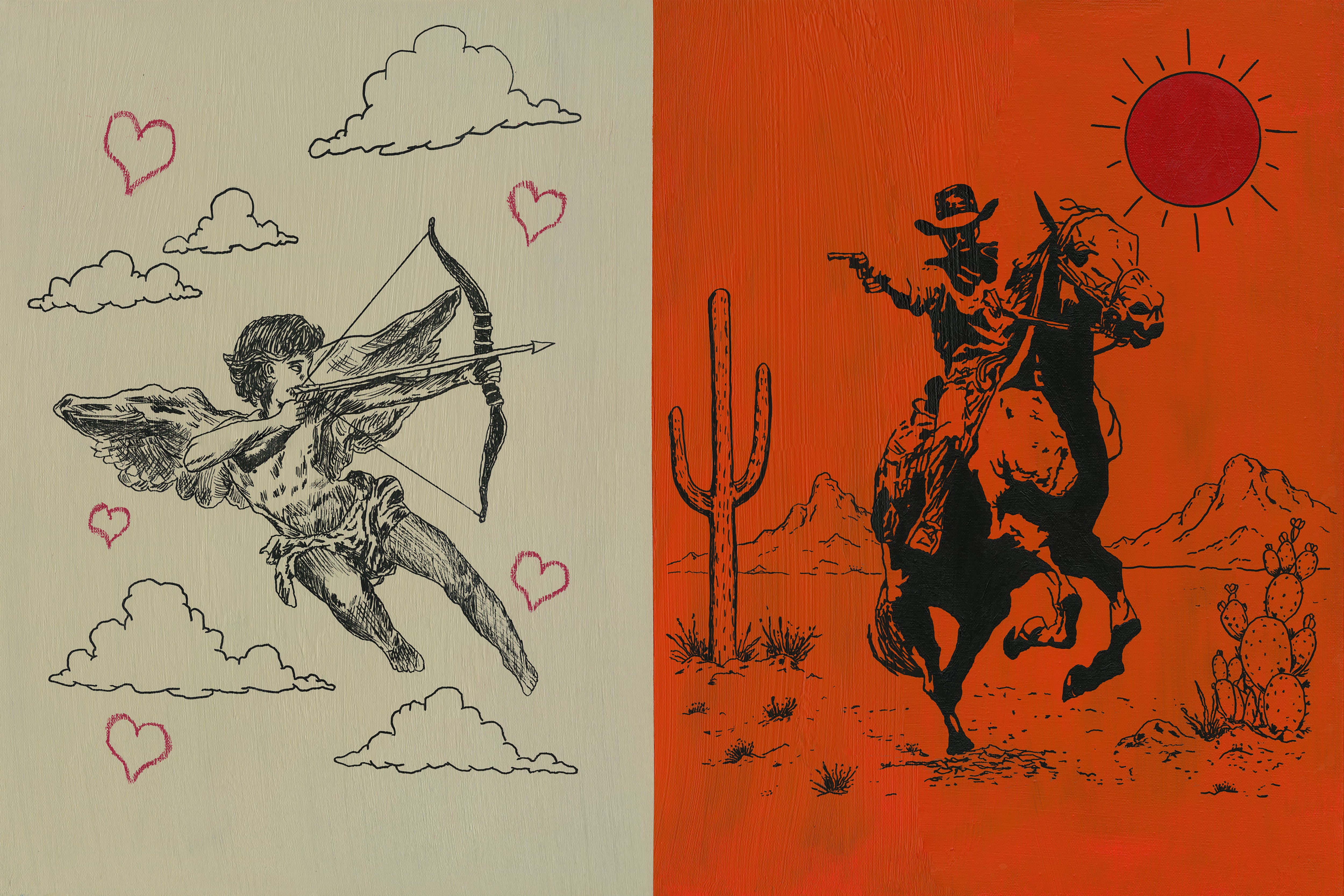 Two Ways To Hit A Heart Print